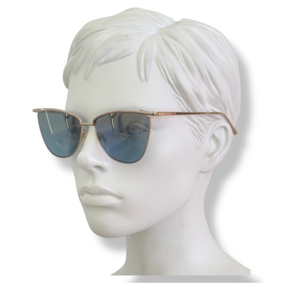 TOM FORD Veronica Cat-eye Semi Mirrored Sunglasses Gold Frame TF684 28W NEW - Picture 4 of 16